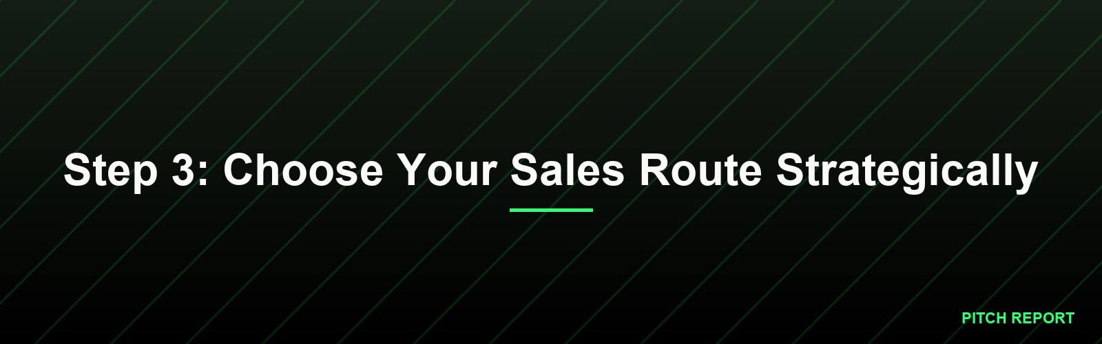 Step 3: Choose Your Sales Route Strategically
